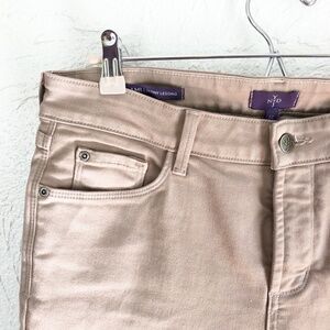 NYDJ Tan‎ Skinny Jeans Size 12 Made In USA Lift Tuck Technology 30 in inseam EUC